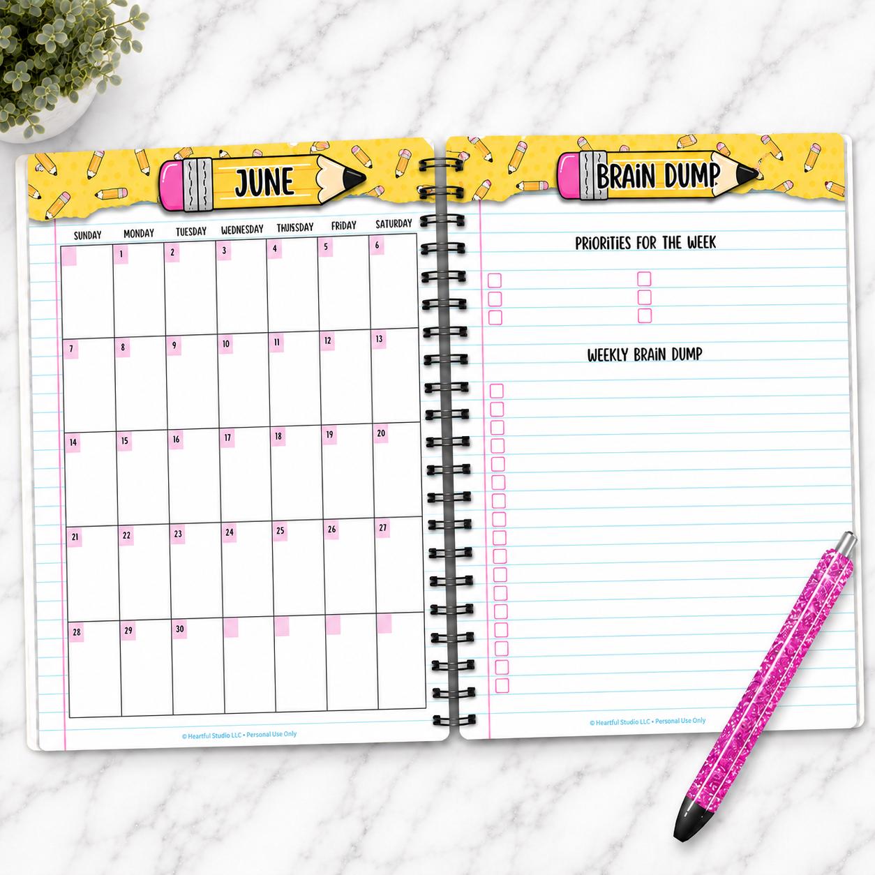 Personalized Teacher Planner 2026-2027 | Weekly Lesson Planner