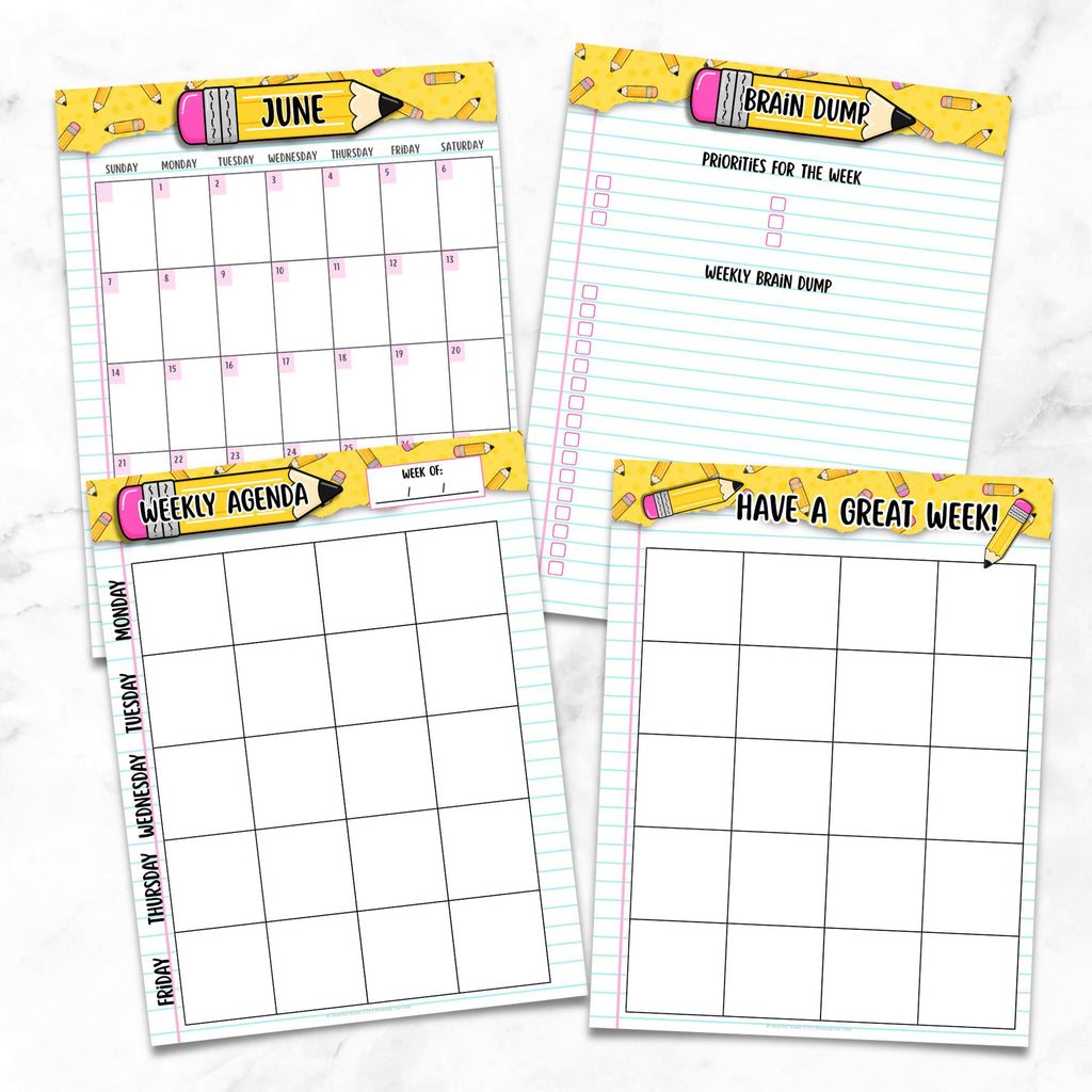 Personalized Teacher Planner 2026-2027 | Weekly Lesson Planner